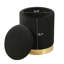 Repose-pieds rond avec rangement en velours-29801706