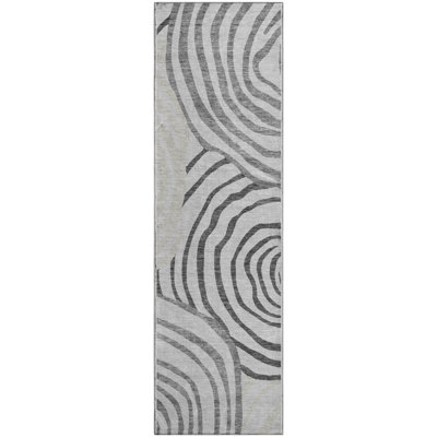 Premium Machine Washable Prisco Gray Rug