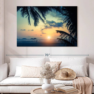 Gillard coucher de soleil silhouette de palmiers