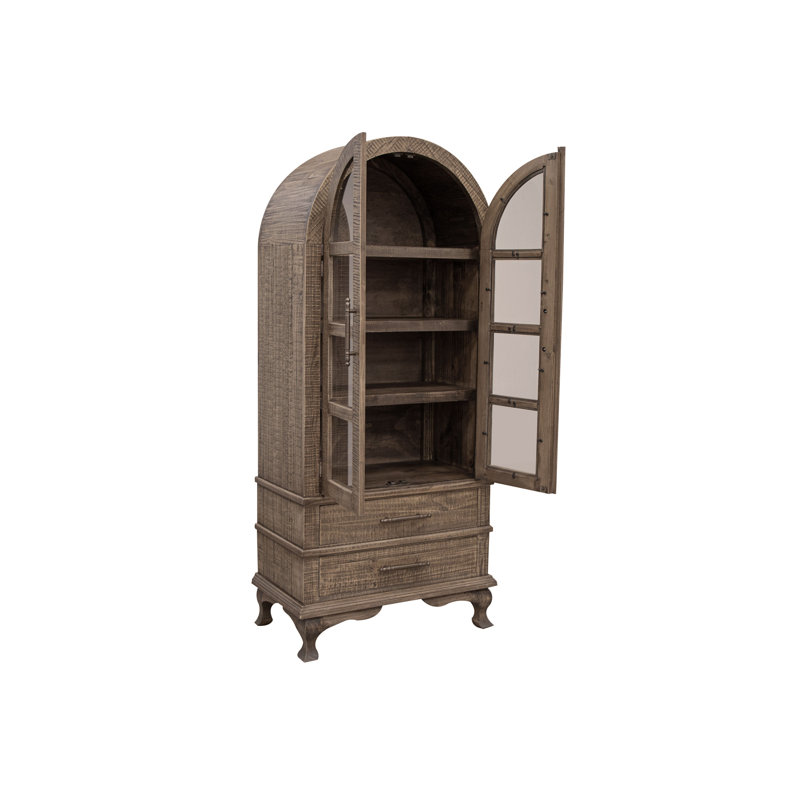 Arlette 2 Drawers 2 Doors, Cabinet, Zinc Gray