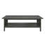 Meuble d'appoint transitionnel, table basse en bois gris antique et 2 tables de bout à finition classique 3 pièces