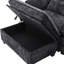 Canapé de 112 po pour salon en tissu de chenille en L, avec rangement et support pour téléphone modulaire moderne en chenille surdimensionné, assise confortable, support mobile