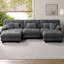 Canapé modulaire surdimensionné en U surdimensionné avec 2 repose-pieds, conception Cloud Couch en tissu chenille de qualité supérieure, siège profond confortable pour le salon, 3 places avec coussins-994079260