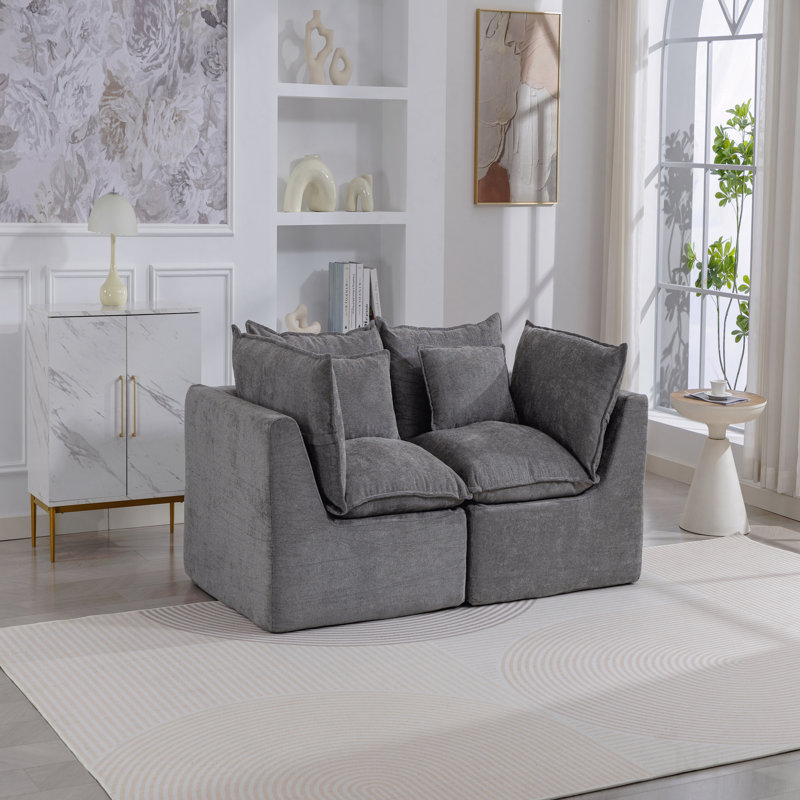 Canapé modulaire surdimensionné de 74,8 po de large avec canapé modulaire True Relax Comfy et sièges larges et profonds