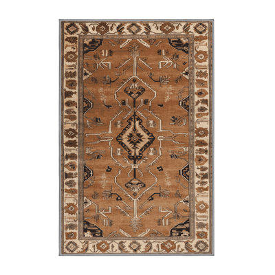 Tapis brun lavable à la machine