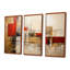Red Moon Gold Cubist Abstract - ensemble de reproductions d'art géométriques murales-108313229-108313230