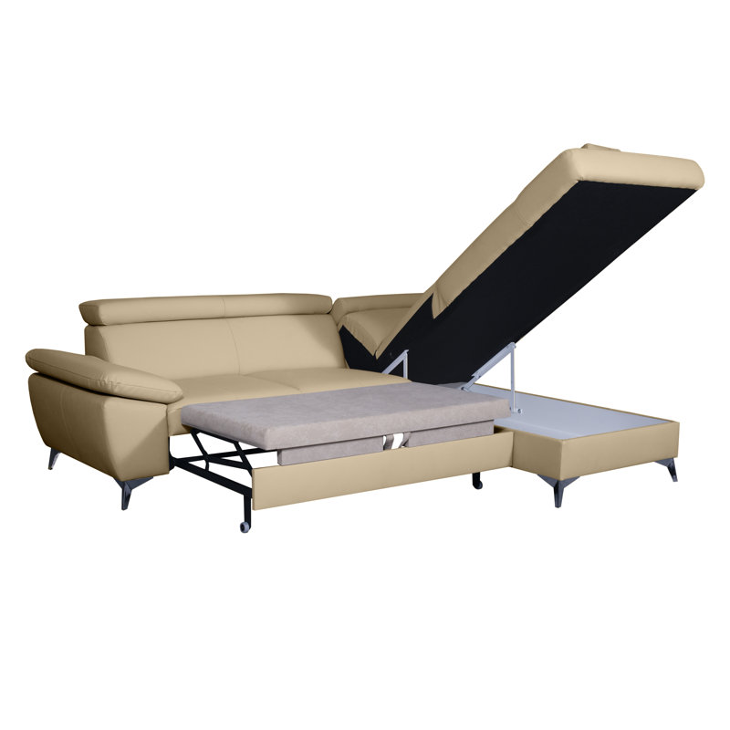 Ashianna 4 Seater Sofa Bed, Right Hand Facing, Beige