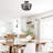3 Light Wood Bead Semi Flush Mounts Lighting Chandelier-464977057