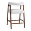 Tabourets de bar confortables en bois de noyer, conception moderne pour la cuisine, ensemble de 2
