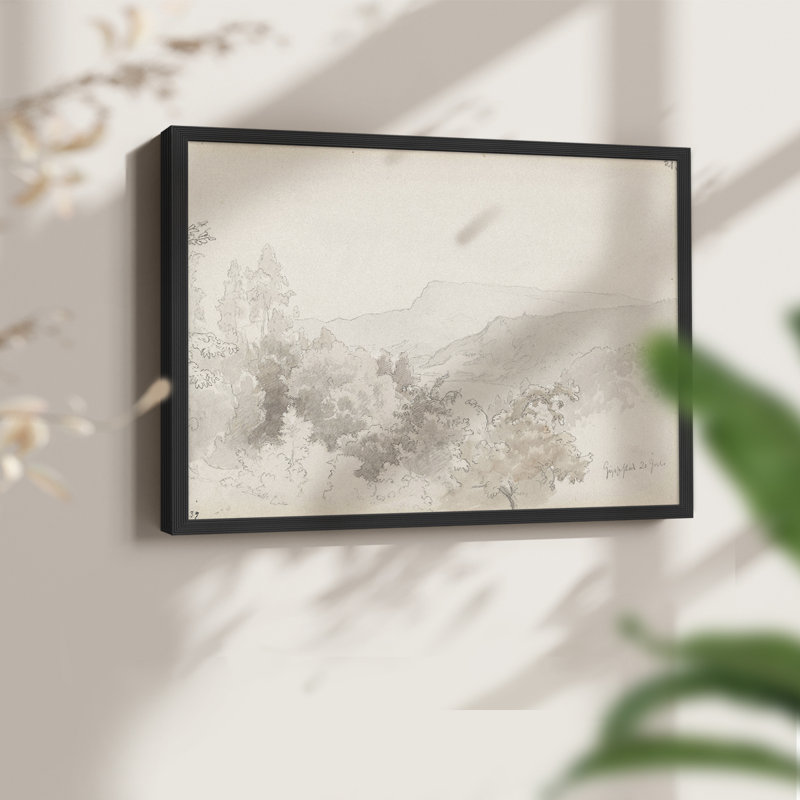 Croquis rétro - XXXII - Reproduction encadrée - Restickable, Noir, H 16 po x l 20 po