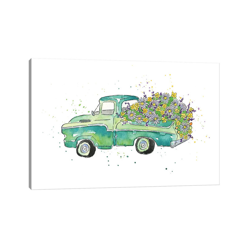 Flower Truck by Catherine McGuire - Wrapped Canvas Gallery-Wrapped Canvas Giclée, 101.6 cm H x 66.04 cm W