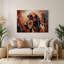«Dogs», art mural brun en métal-785129231