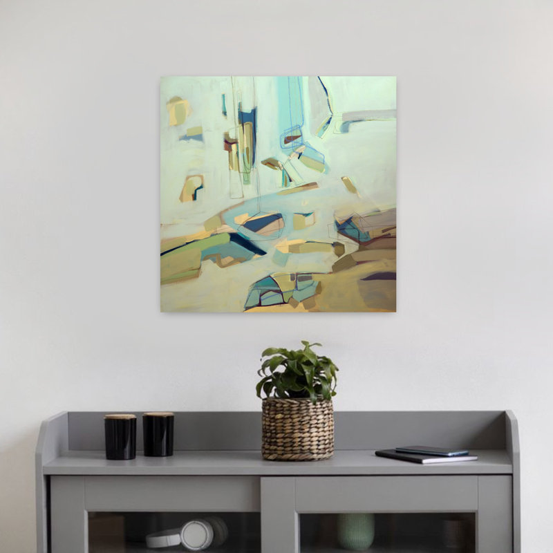 What Can I donner abstrait, art contemporain, H 18 po x l 18 po