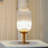 Bronze Ribbed Clear Glass Table Lamp