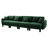 Boucle Fabric 4-Seater Sofa Couch With Distinctive Shell-Shaped Armrests And Cylindrical Legs, Ideal For Various Living Spaces And Comfortable Gatherings-1771940013