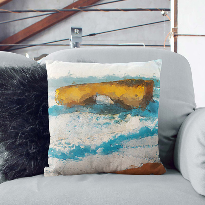 Square Throw Cushion, Black, 55cm H x 55cm W x 20cm D