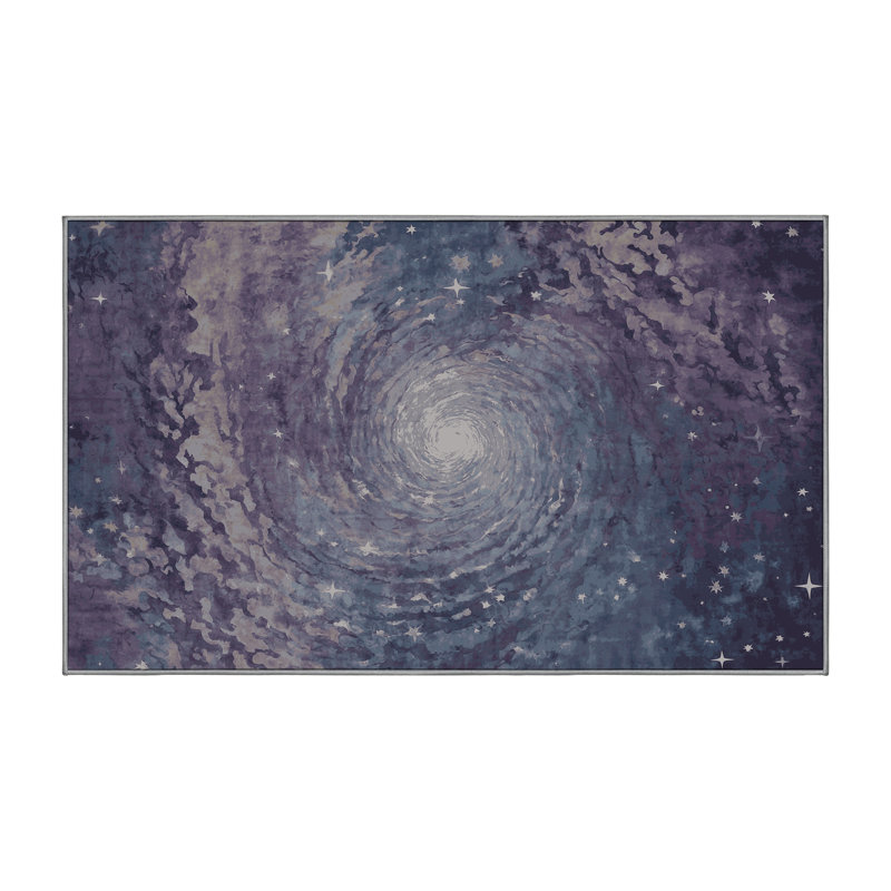 Tapis mauve soyeux et moelleux, Rectangle 7 pi x 9 pi