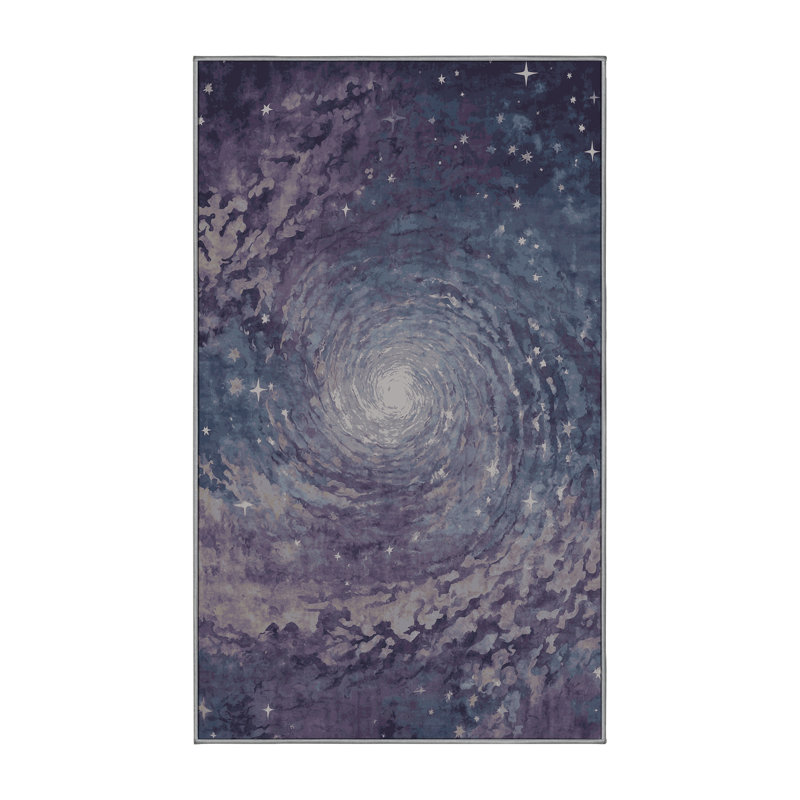 Tapis mauve soyeux et moelleux, Rectangle 5 pi x 7 pi