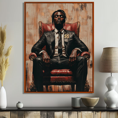 African American Mob Man On His Throne - Man Gangster Wall Decor