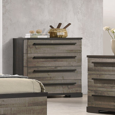 4-Drawer Chest, 1Pc Contemporary  Woodenen Bedroom Furniture