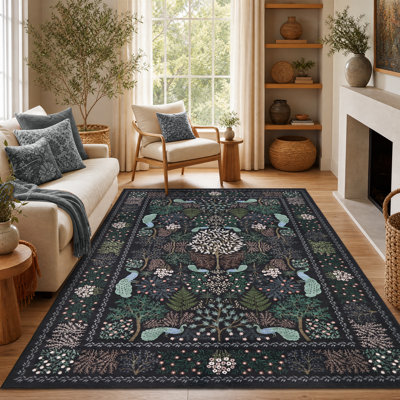 Tapis lavable Peacock Botanical