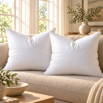 Inserts de coussin en duvet d'oie 25% et en plumes d'oie 75%, oreillers décoratifs de soutien doux, housse en coton 233TC de Continental Bedding