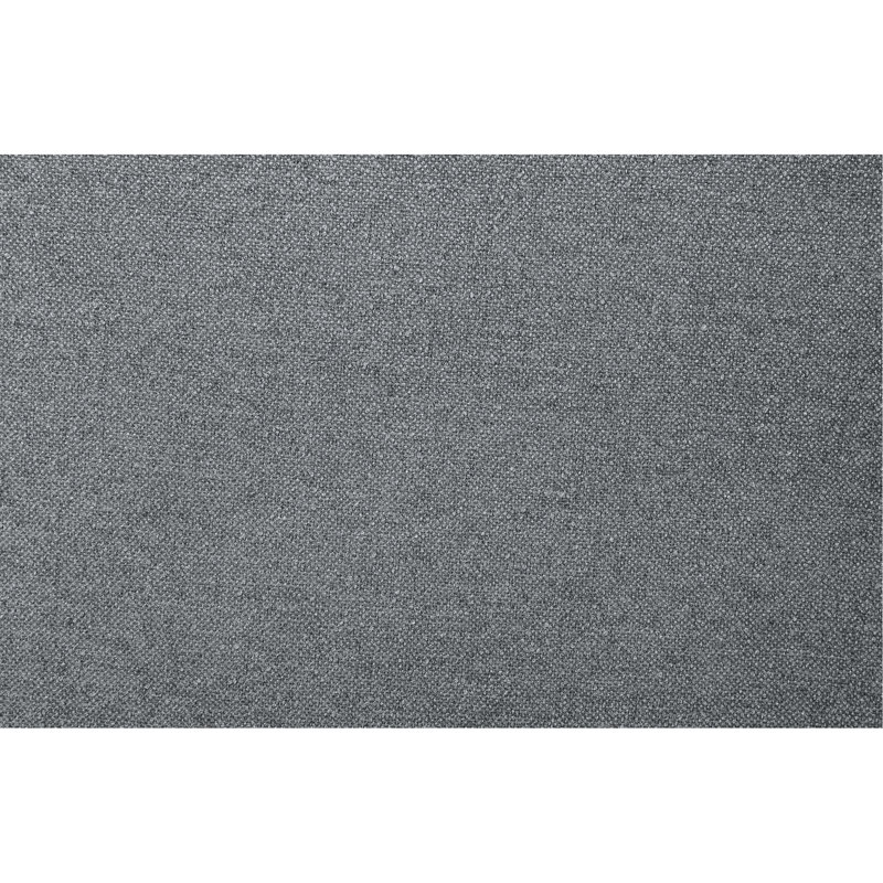 Ensemble de 2 chaises de salle à manger en tissu gris et finition espresso