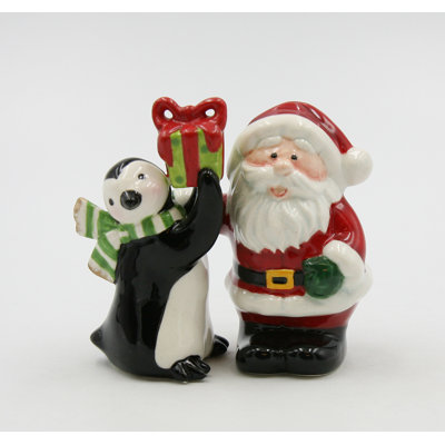 Santa And Penguin Salt And Pepper