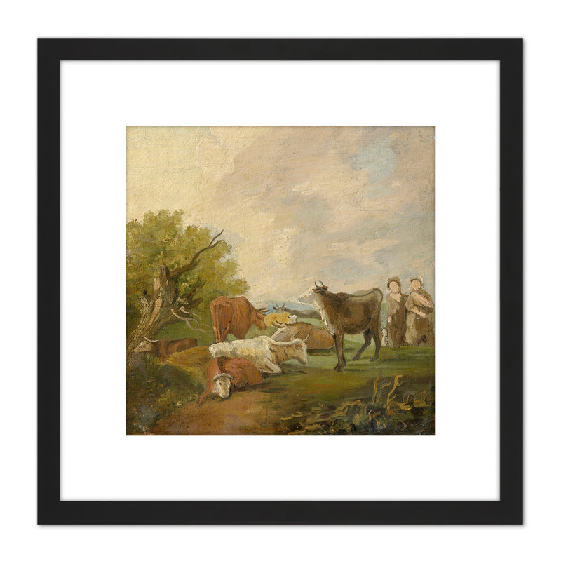 After Figures Ands Cows Field by After Thomas Gainsborough - Single Picture Frame Painting