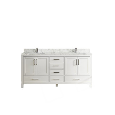 Meuble-lavabo de style moderne avec lavabo double