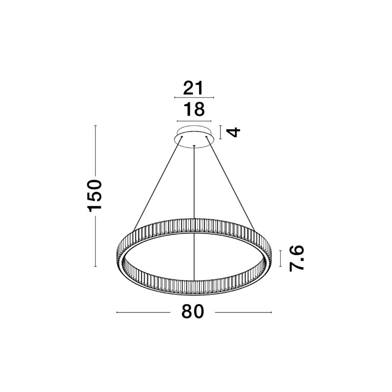 1 - Light Cylinder LED Chandelier