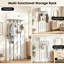Wall Mounted Coat Rack with Storage Cabinet, Entryway Clothes Rack-904239578