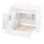 Twin Over Full Bunk Bed With Charging Station And LED Lights, Solid Wood Bunk Bed With Shelves,Stairs And Wardrobe-125193456