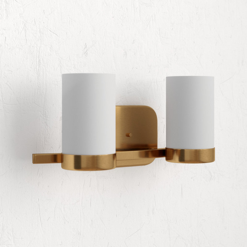 2 - Light Dimmable Vanity Light, Brushed Bronze