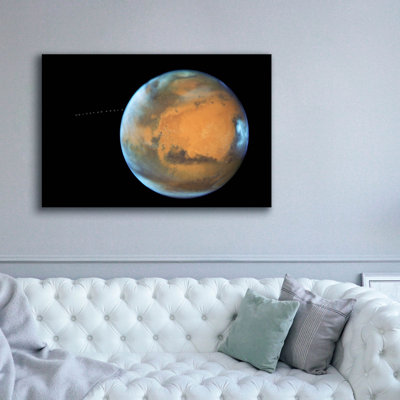 Art mural sur toile, "Mars avec la lune" par la NASA