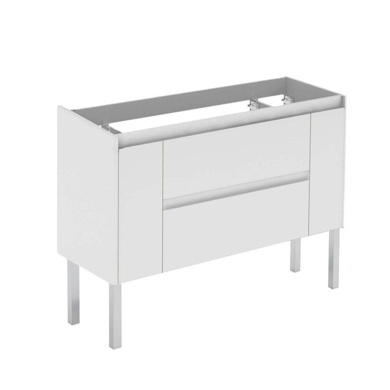 Ambra 47'' W Single Bathroom Vanity Base, Matte White