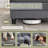 112" Oversized U-Shaped Cloud Modular Sofa with 2 Ottomans, Gray
