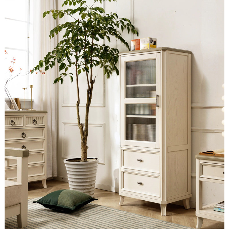 55" White Standard Solid Wood Display & China Cabinets