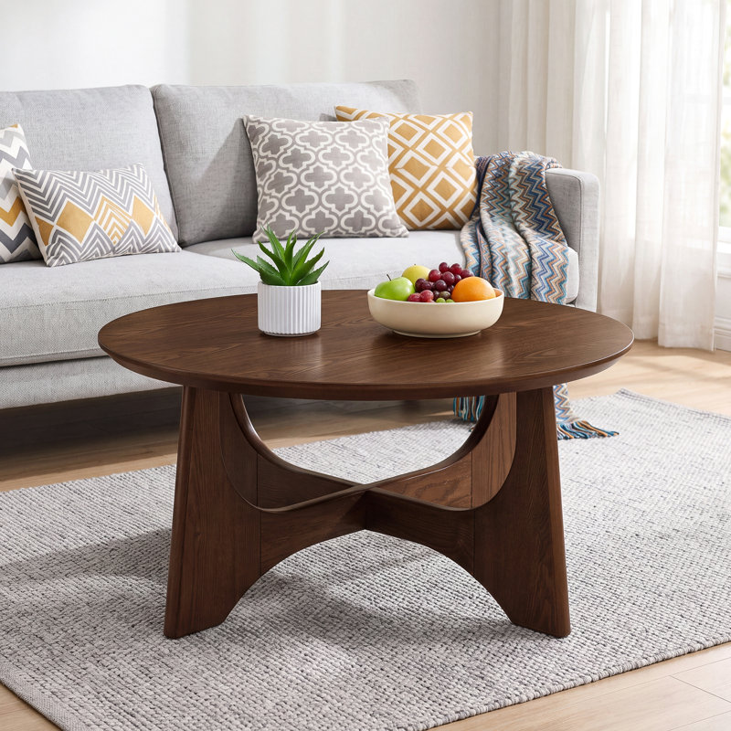 Table basse à pieds croisés, Dark Walnut