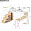 Lit mezzanine en métal avec poste de travail, tablette de rangement, garde-robe et DEL - Créez une chambre à coucher, un rangement et un poste de travail efficaces-2129828349