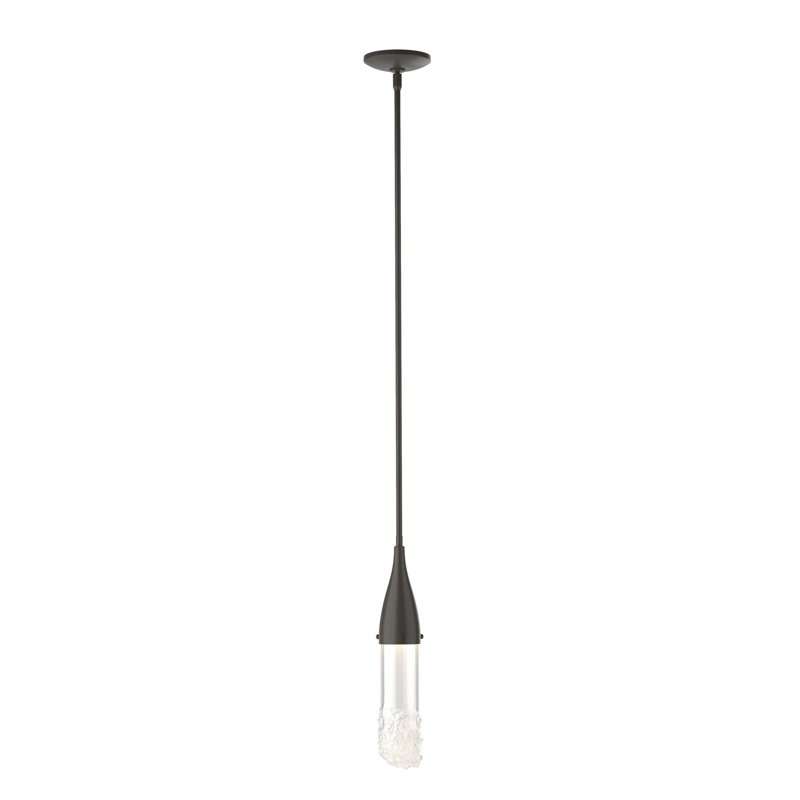 Luminaire suspendu cylindrique à 1 lumière Fritz, Fumée foncée
