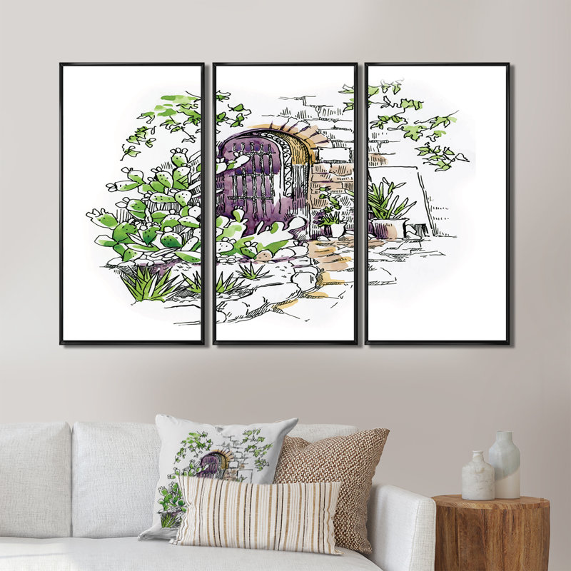 3 pièces, cadre flottant, impression sur toile, Cadre noir, L 36 po x H 28 po