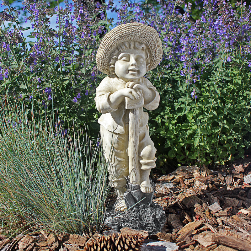Young Gardeners Weather Resistant UV Resistant Polyresin Garden Statue