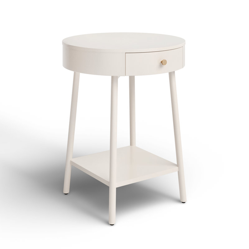 Tuaca 1 - Drawer 20" Nightstand in White/Neutral