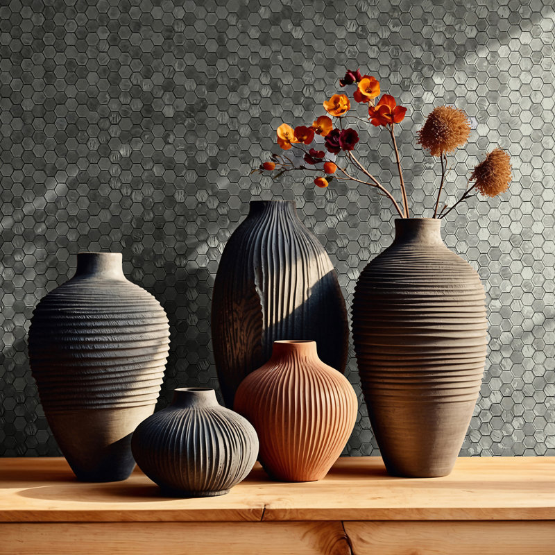 Galerie Fashion Icon Tile optics Wallpaper, Grey