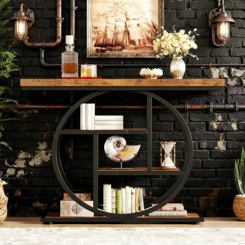 Table console 41,3 po, Brun, Brun