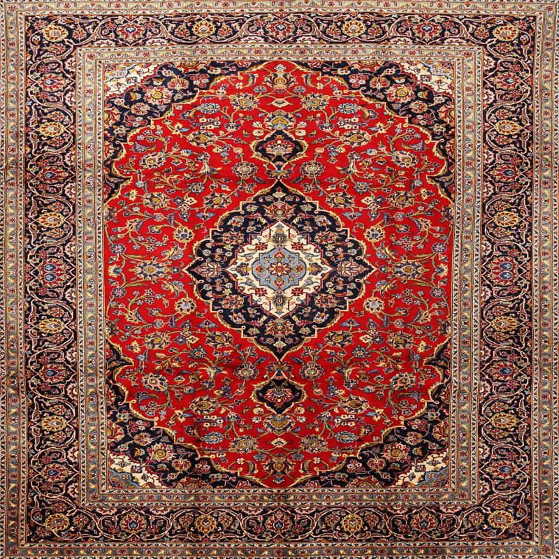 Tapis oriental orange, Rond 4 pi