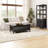5 Shelf Bookcase with Doors, Fluted Design, Tall Storage Cabinet, Modern Wood, Onyx Birch-808392284