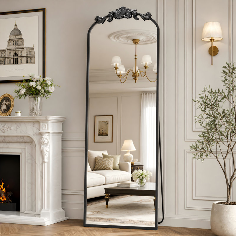 Miroir rétro pleine grandeur de luxe, 56" x 16"
