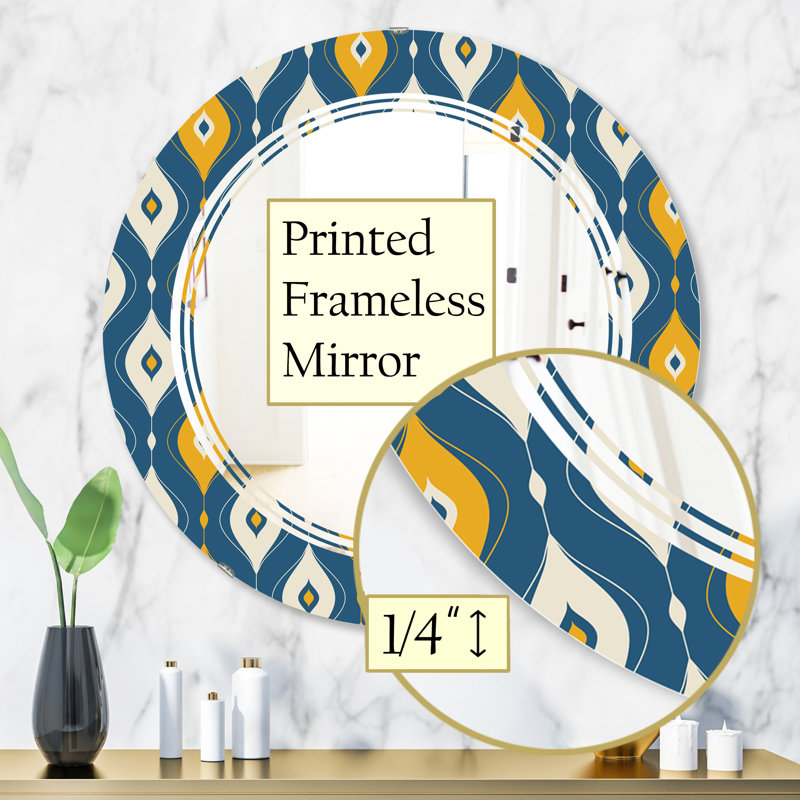 Miroir mural moderne, H 31,5 po x l 31,5 po, Triple C abstrait II